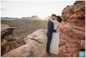 Mountaintop Elopement in Red Rock Canyon.